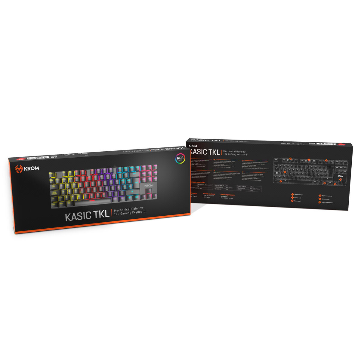 Bild von Keyboard Krom Kasic TKL Black LED RGB Backlighted