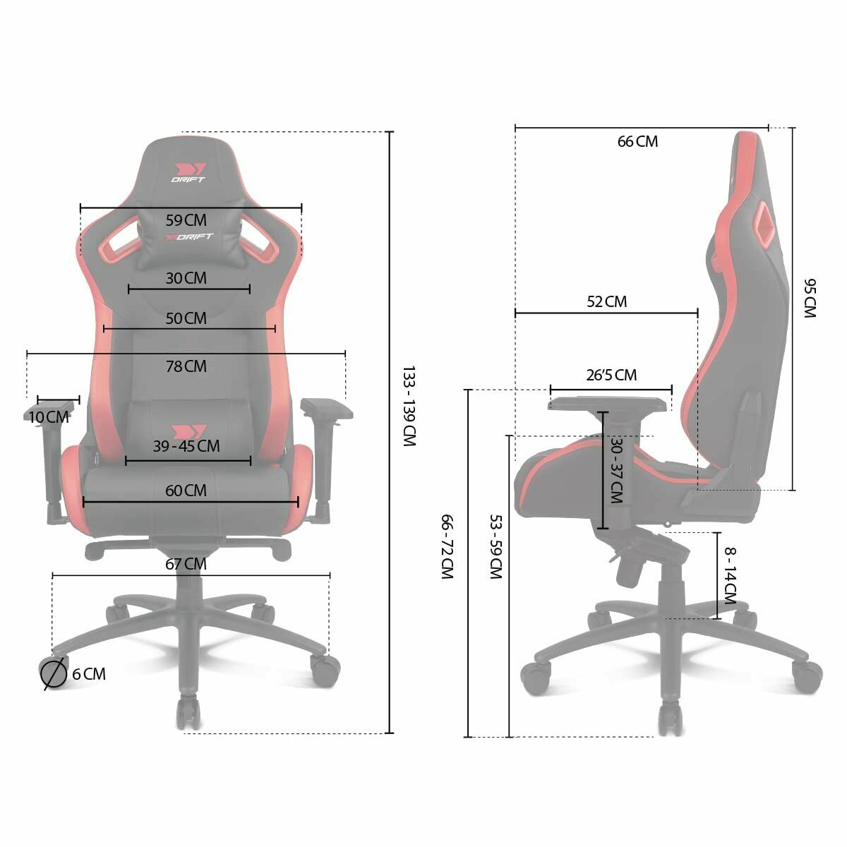 Picture of Gaming Chair DRIFT DR600BK Black