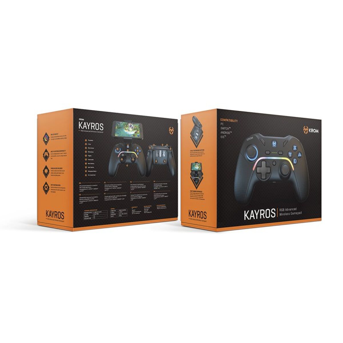 Gaming Control Krom NXKROMKAYROS Black Bluetooth 5.0