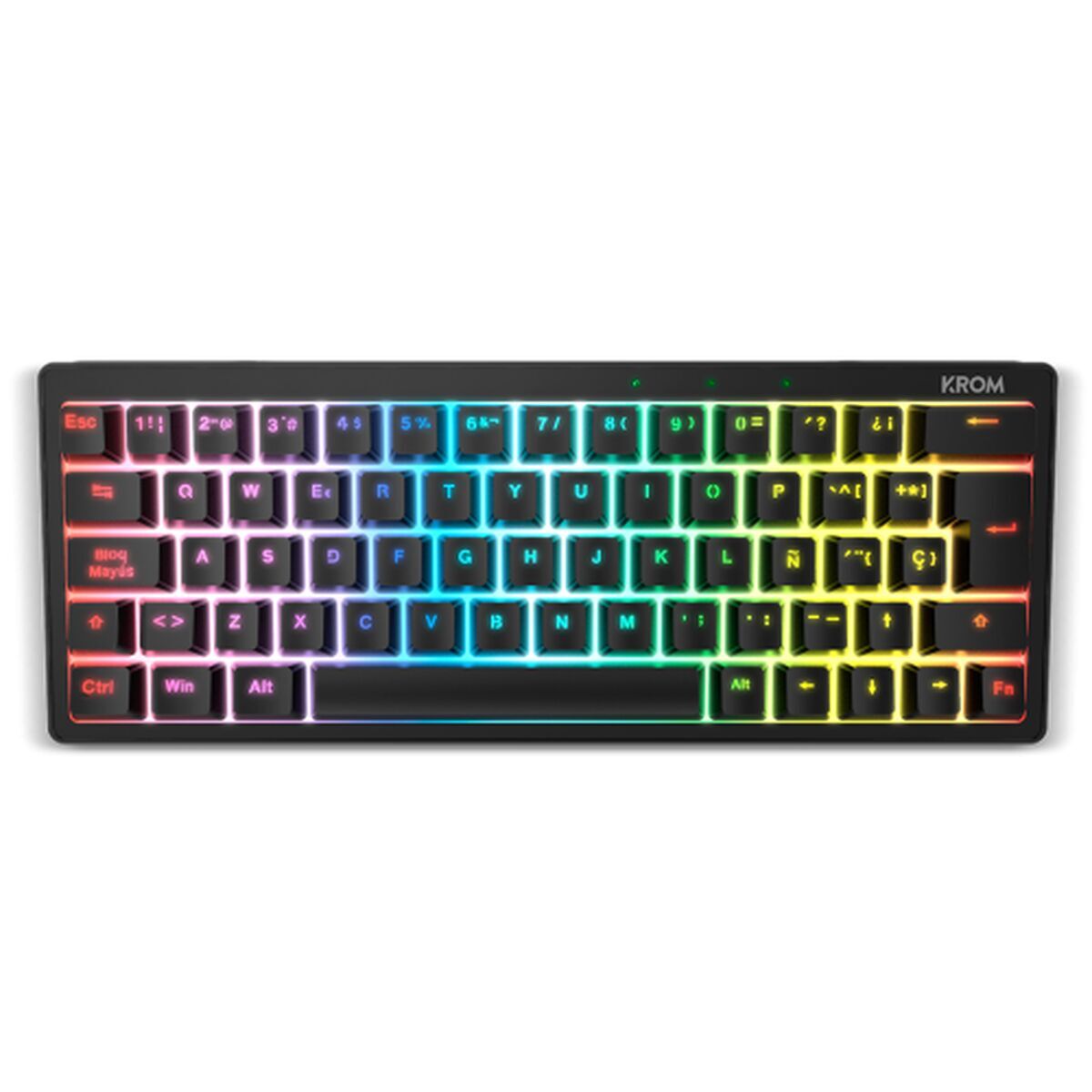 Picture of Keyboard Krom Kreator Spanish Qwerty Black Male Mechanic