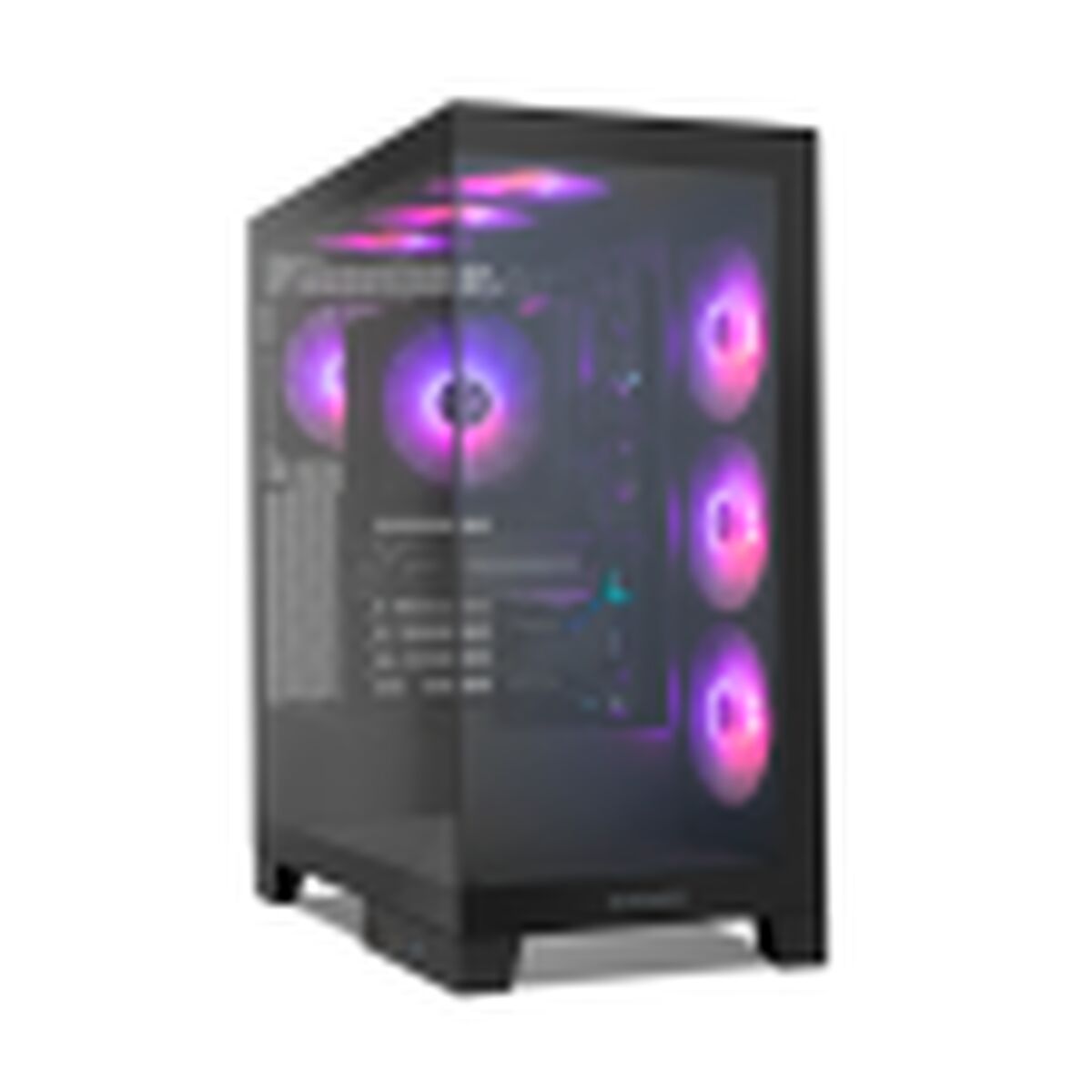 Picture of ATX Semi-tower Box Nox-Xtreme NXHUMMERGLOCKBK Black