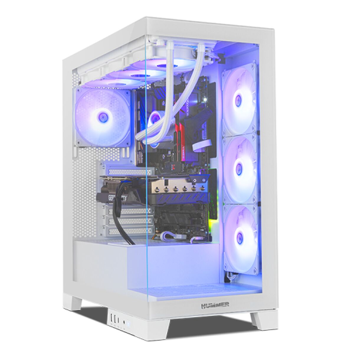 Picture of ATX Semi-tower Box Nox-Xtreme Hummer Glock White
