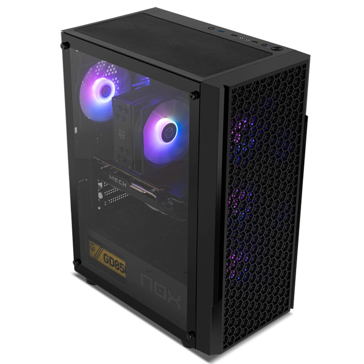 Picture of ATX Semi-tower Box Nox-Xtreme INFINITY BETA Airflow ARGB Black