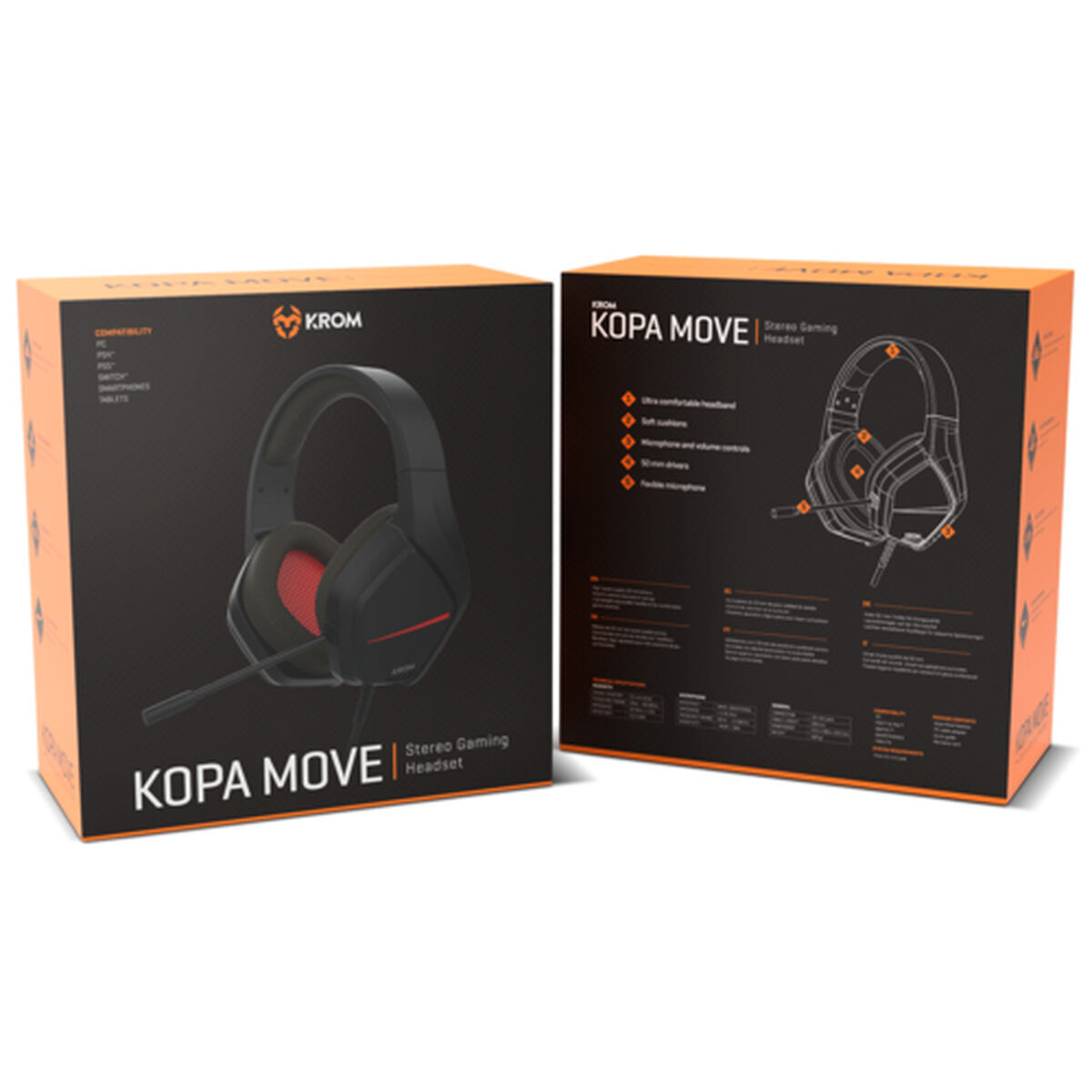 Picture of Gaming Headset with Microphone Krom NXKROMKOPAMOVE Black