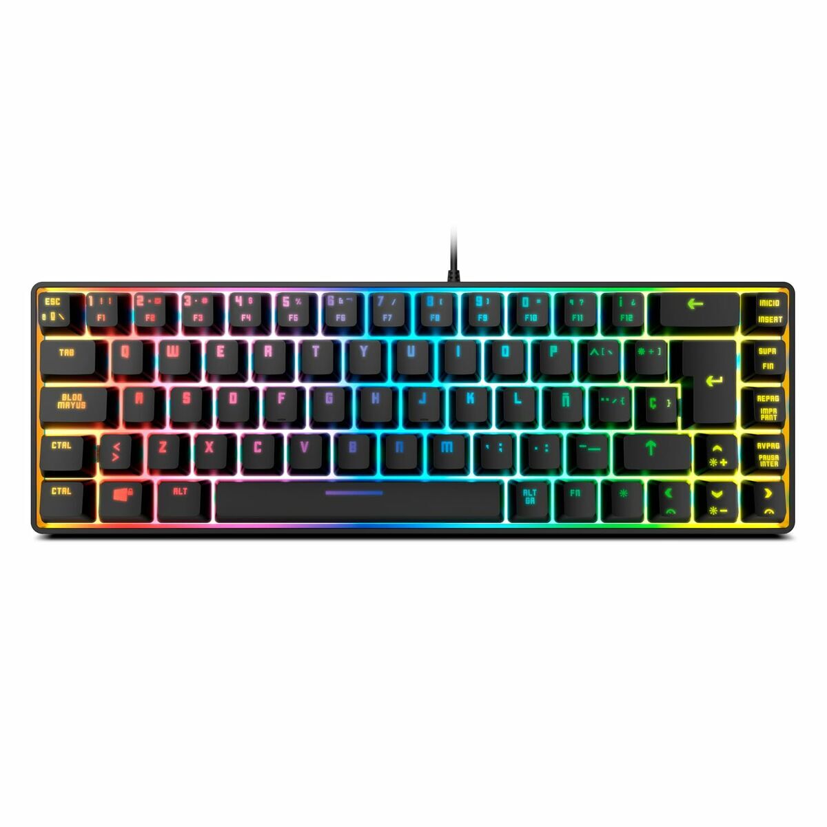 Obrazek Keyboard with Gaming Mouse Krom NXKROMKALISTASP Spanish Qwerty Black