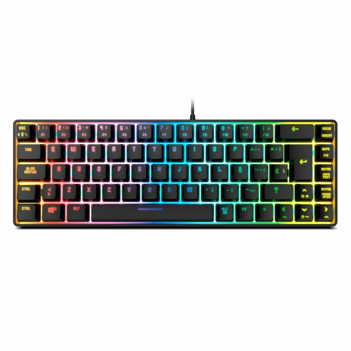 Obrazek Keyboard with Gaming Mouse Krom NXKROMKALISTASP Spanish Qwerty Black
