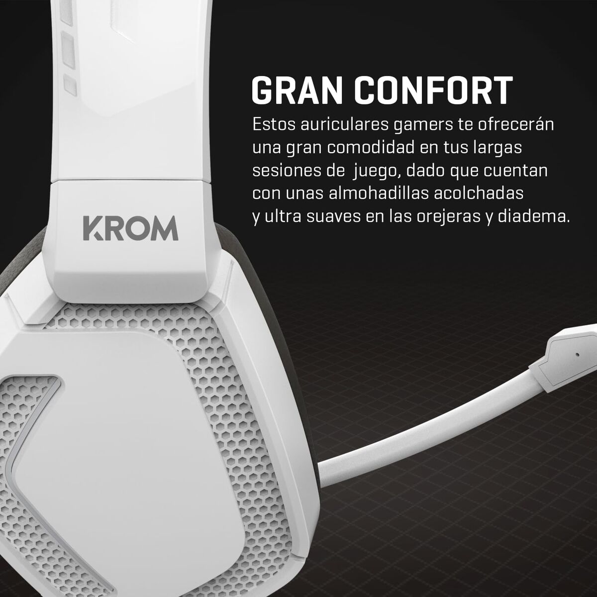 Picture of Headphones with Microphone Krom KOPA PRO White