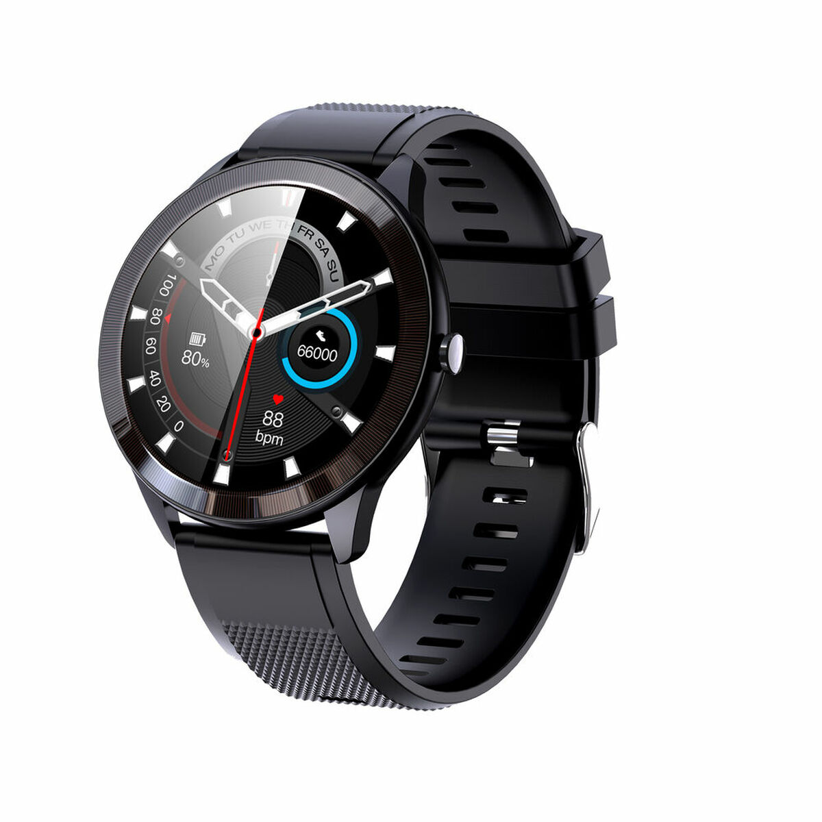 Afbeeldingen van Smartwatch LEOTEC Wave Black IPS 200 mAh Bluetooth 5.0 1,28"