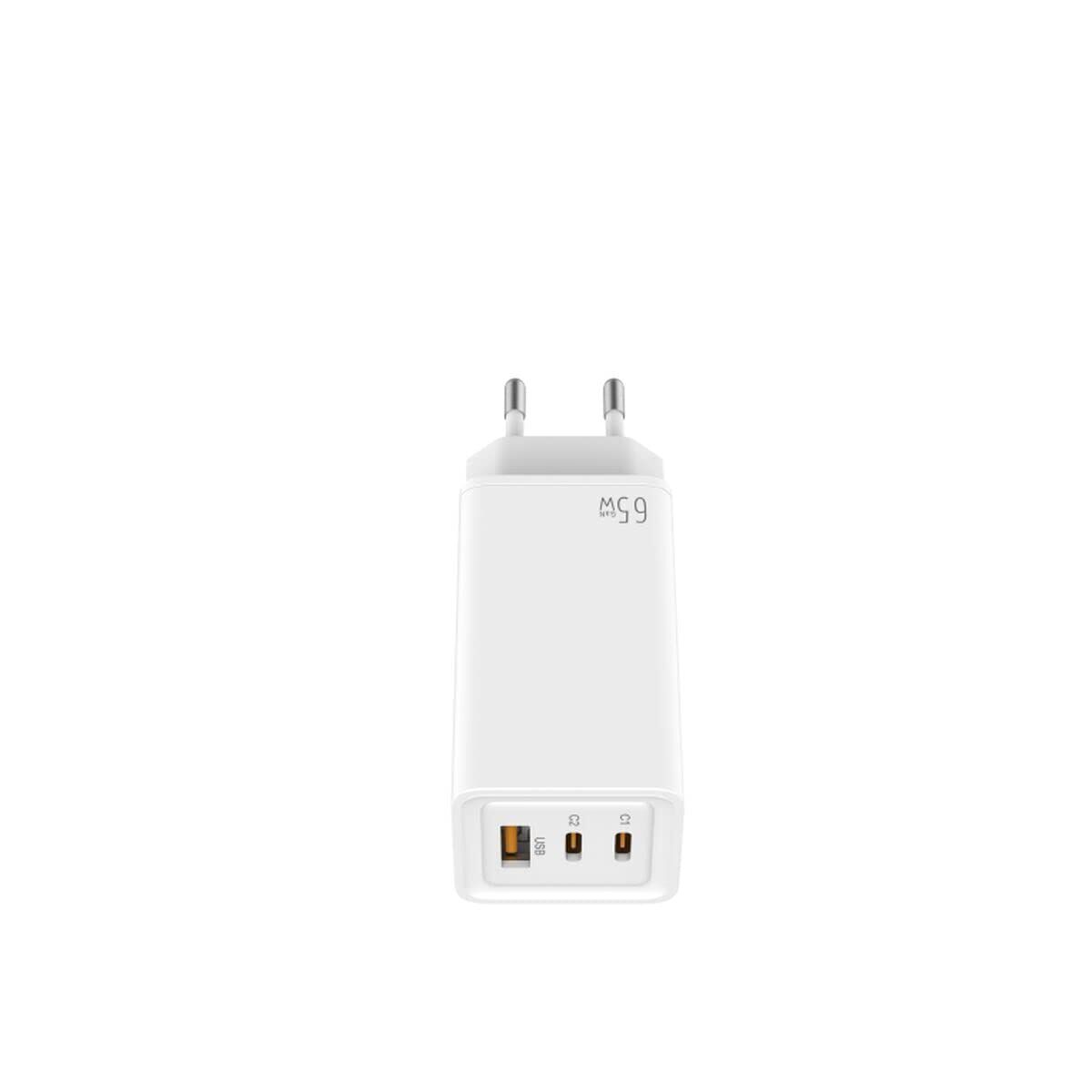 Wall Charger LEOTEC 65W GaN 2 USB-C PD White 65 W