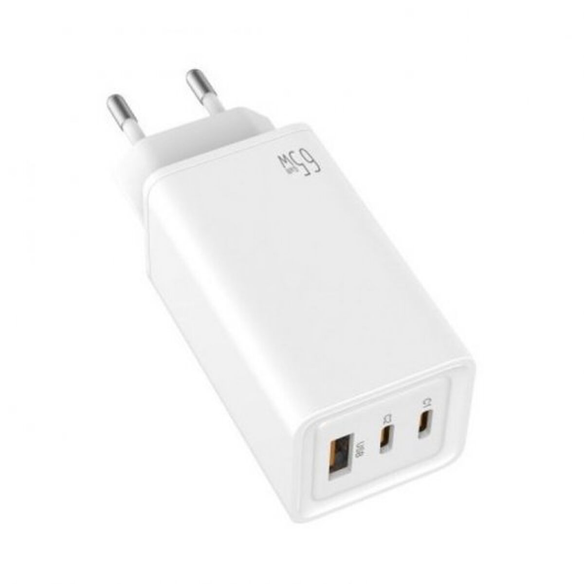 Wall Charger LEOTEC 65W GaN 2 USB-C PD White 65 W
