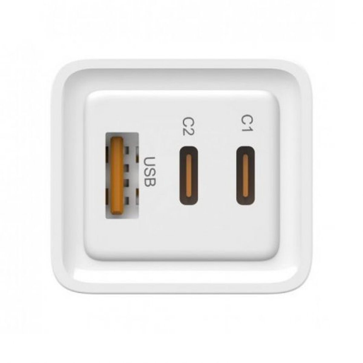 Wall Charger LEOTEC 65W GaN 2 USB-C PD White 65 W