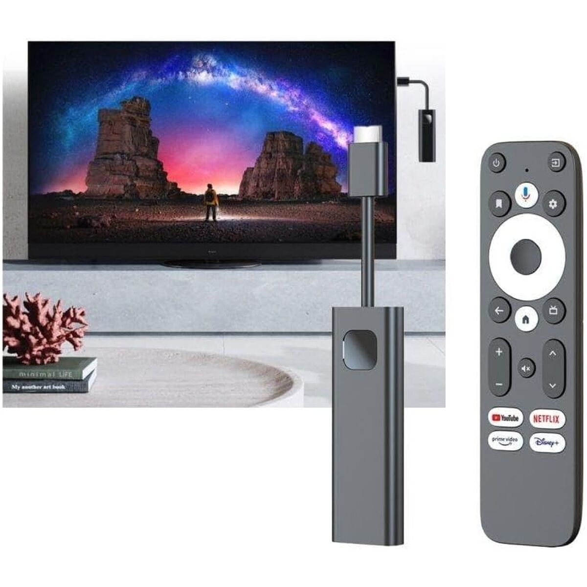 Streaming Device LEOTEC Android Tv Box 4K Dongle GC216