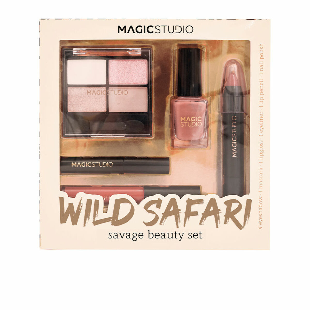 Set de Maquillage Magic Studio Wild Safari Savage Beauty 6 Pièces