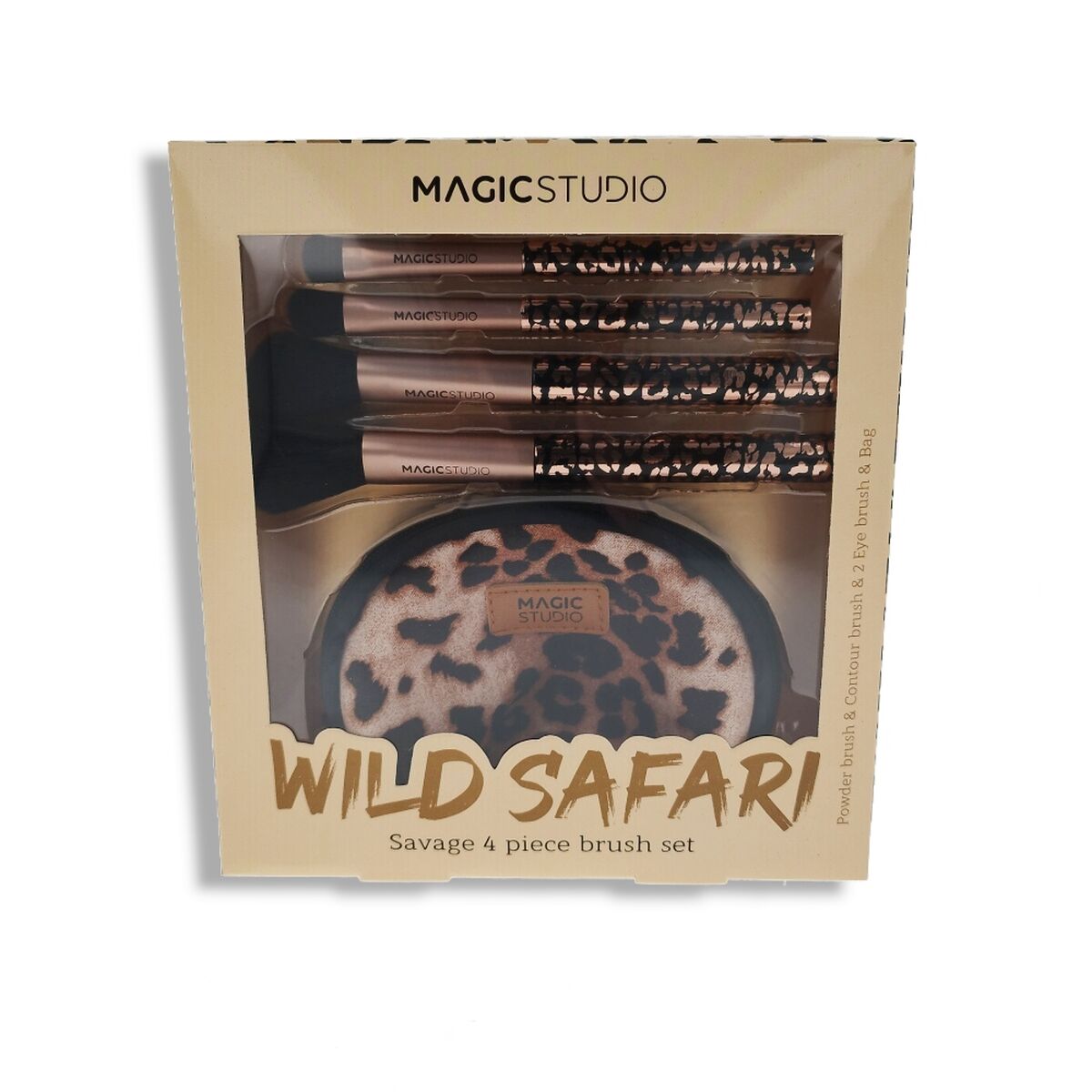 Kit de broche de maquillage Magic Studio Wild Safari Savage 4 Pièces