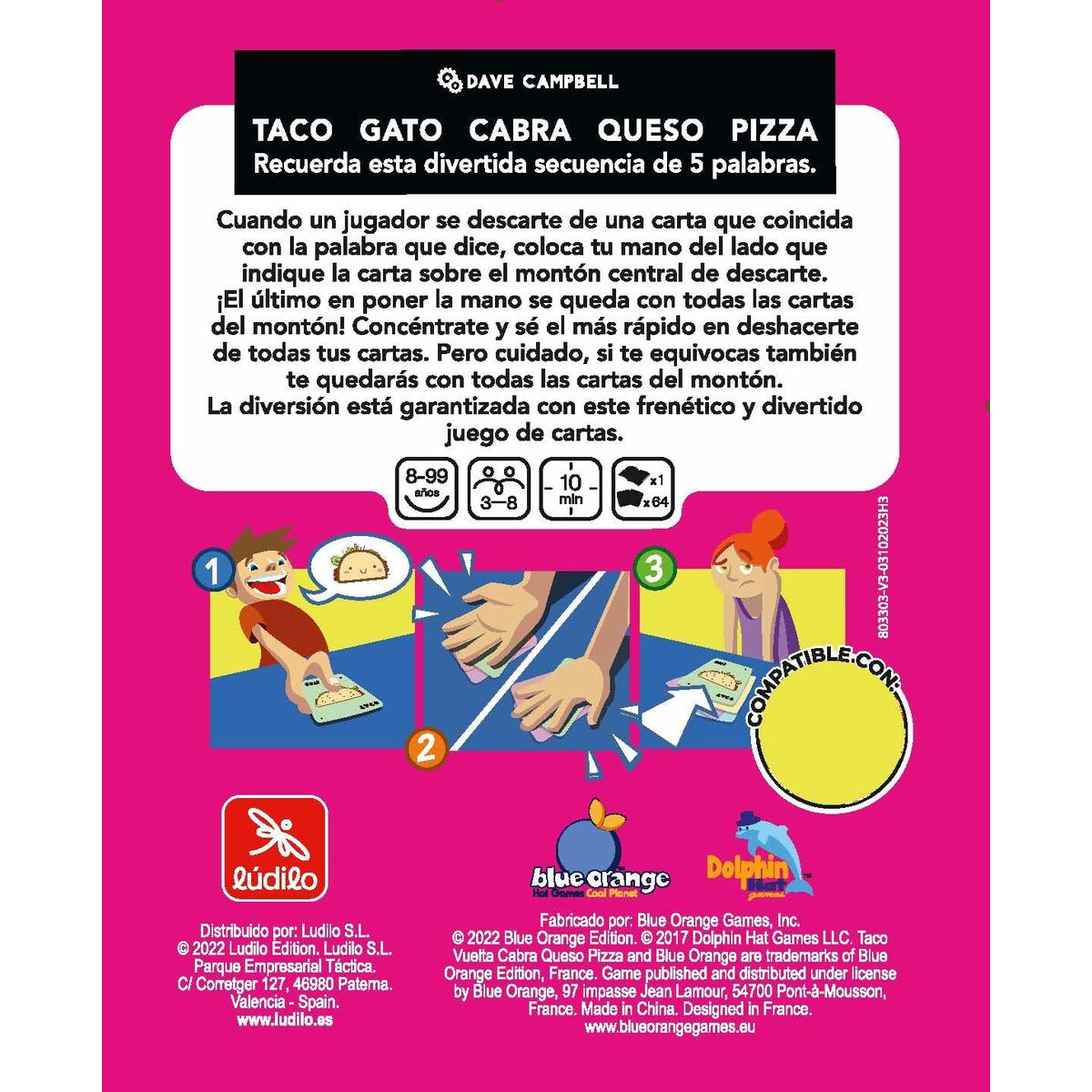 Zabawa Edukacyjna Lúdilo Taco, Vuelta, Cabra, Queso, Pizza