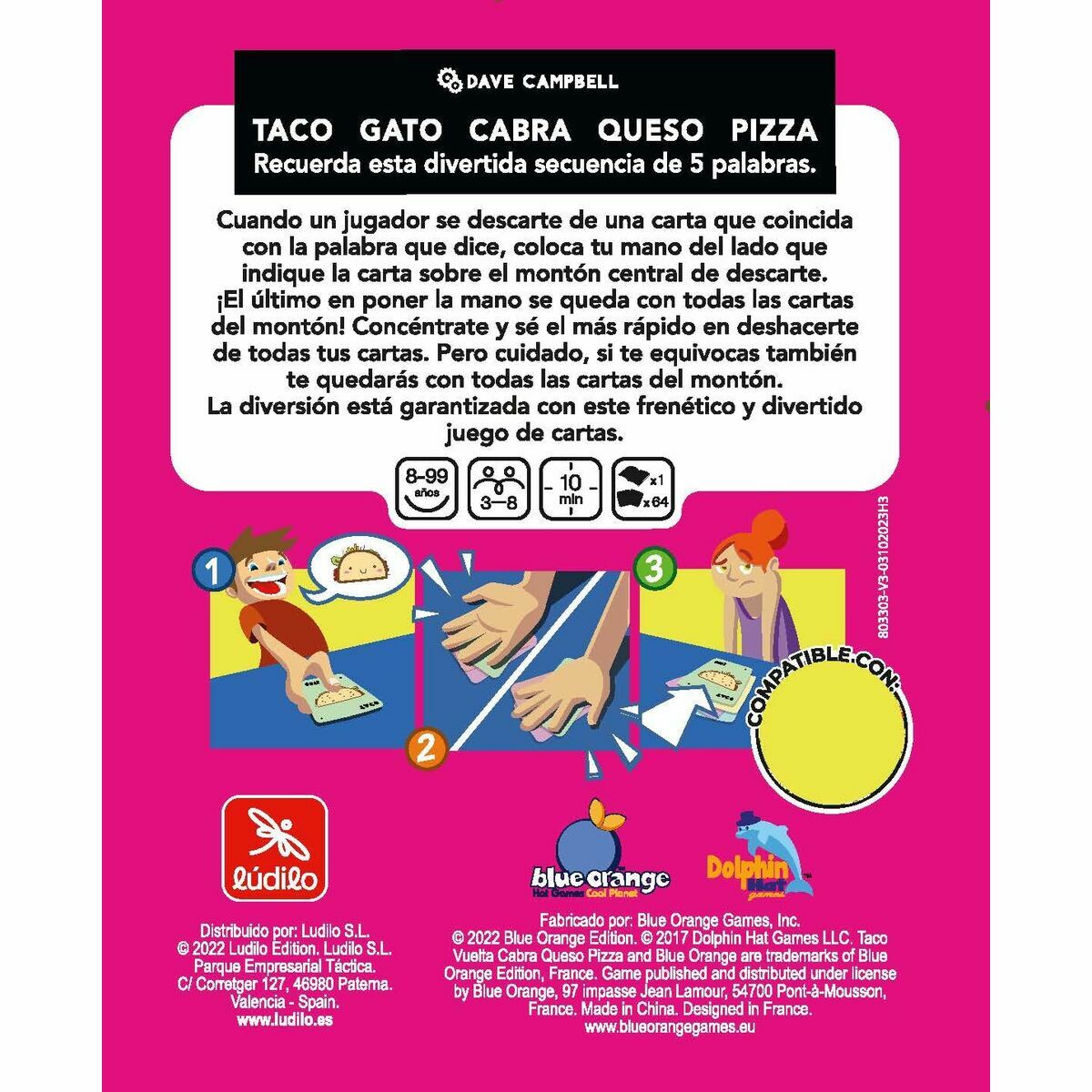 Zabawa Edukacyjna Lúdilo Taco, Vuelta, Cabra, Queso, Pizza