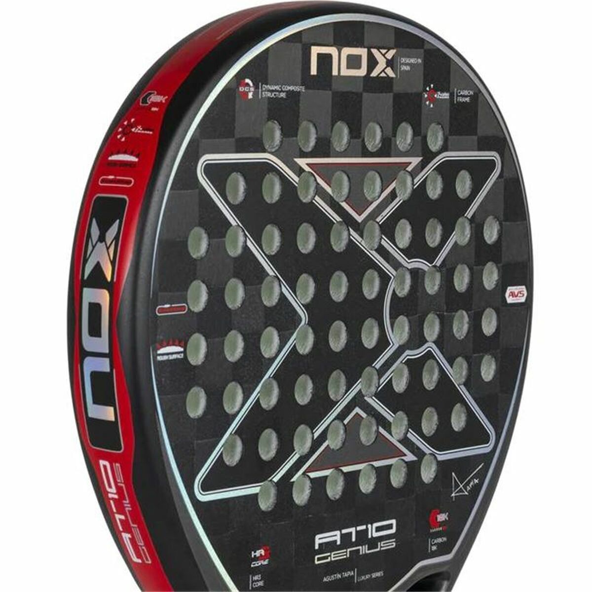 Padel Racket Nox T10 Genius 18K By Agustin Tapia Zwart