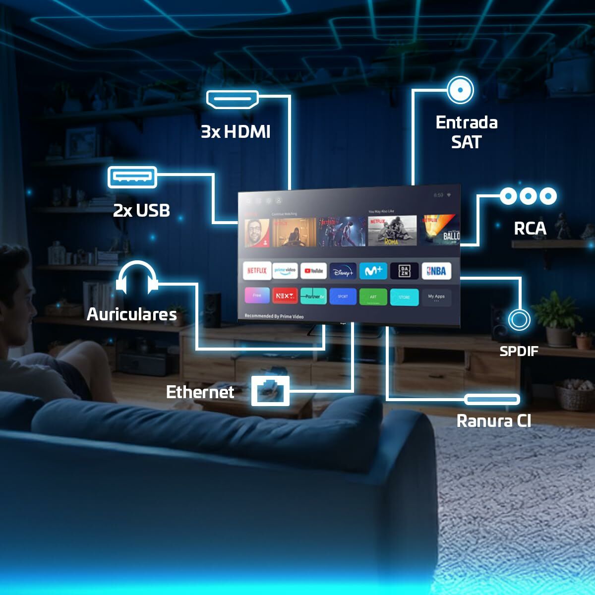 Smart TV Engel LE4395QLED   43 4K Ultra HD 43" QLED