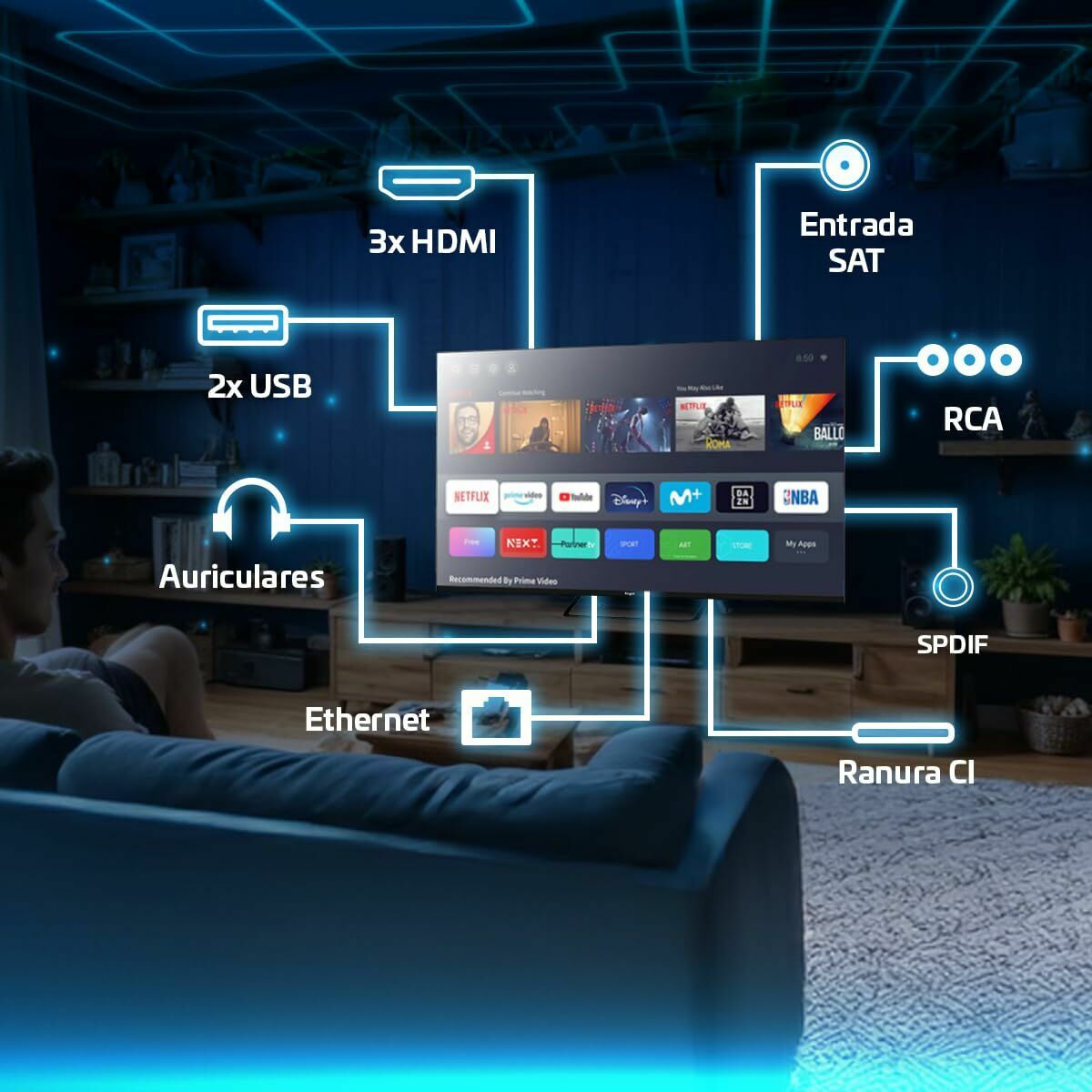 Kép Smart TV Engel LE3295QLED 32 Full HD 32" QLED
