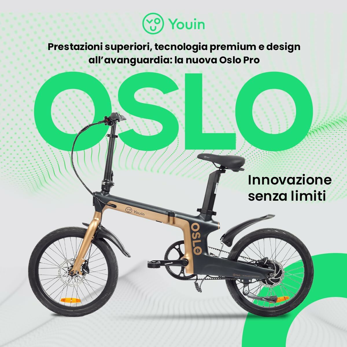Elektrische Fiets Youin BK1950 OSLO PRO Zwart Gouden