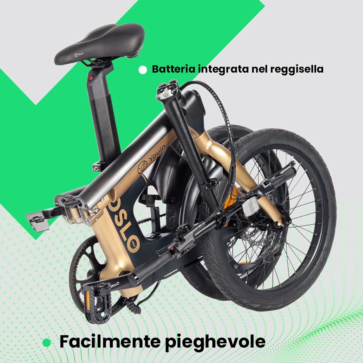 Elektrische Fiets Youin BK1950 OSLO PRO Zwart Gouden