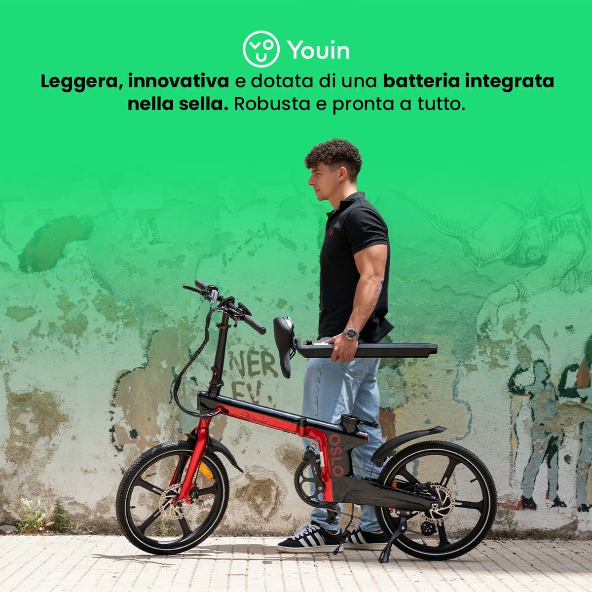 Picture of Electric Bike Youin BK1900 OSLO Red 250 W