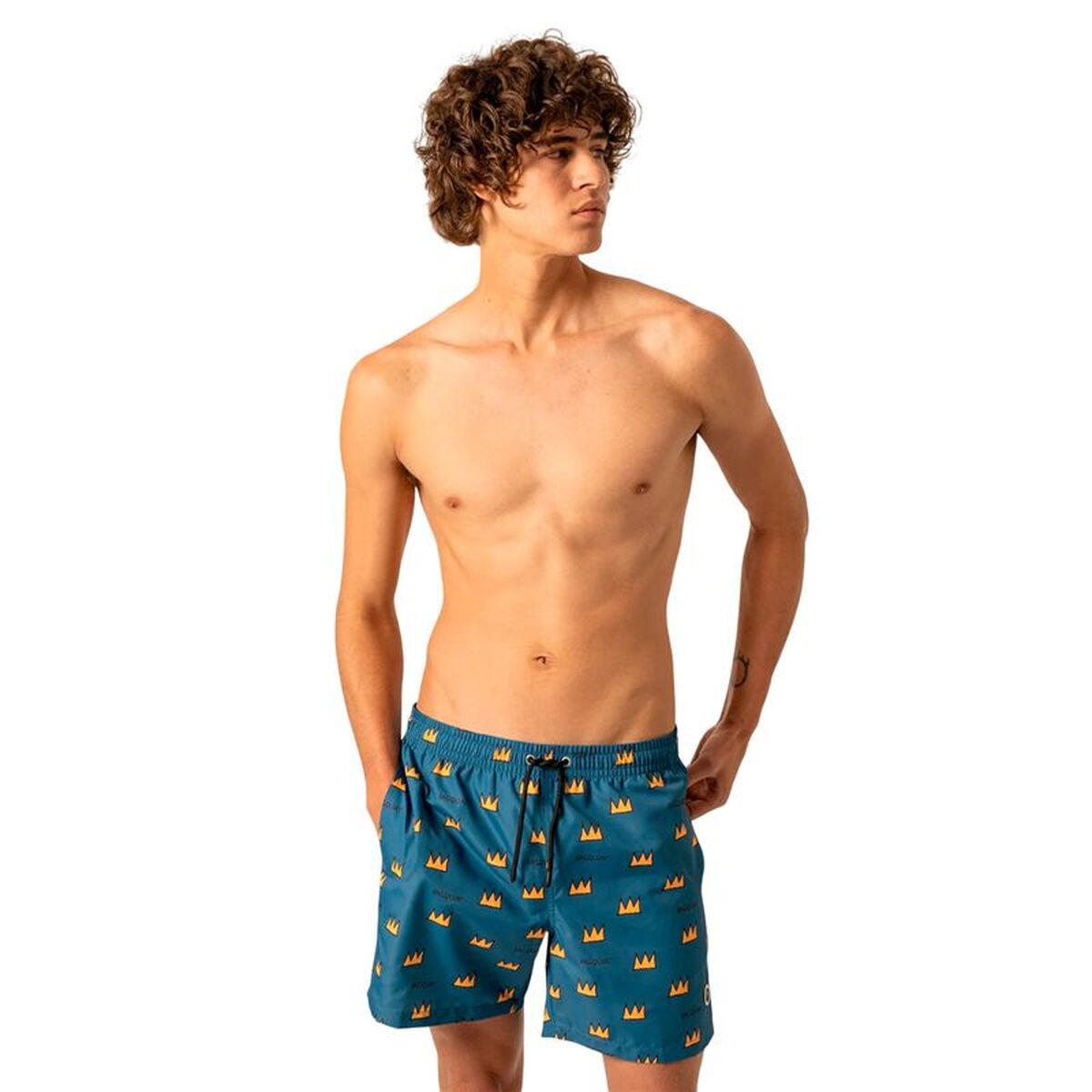 Herenzwembroek Jimmy Lion Basquiat Batman Blauw
