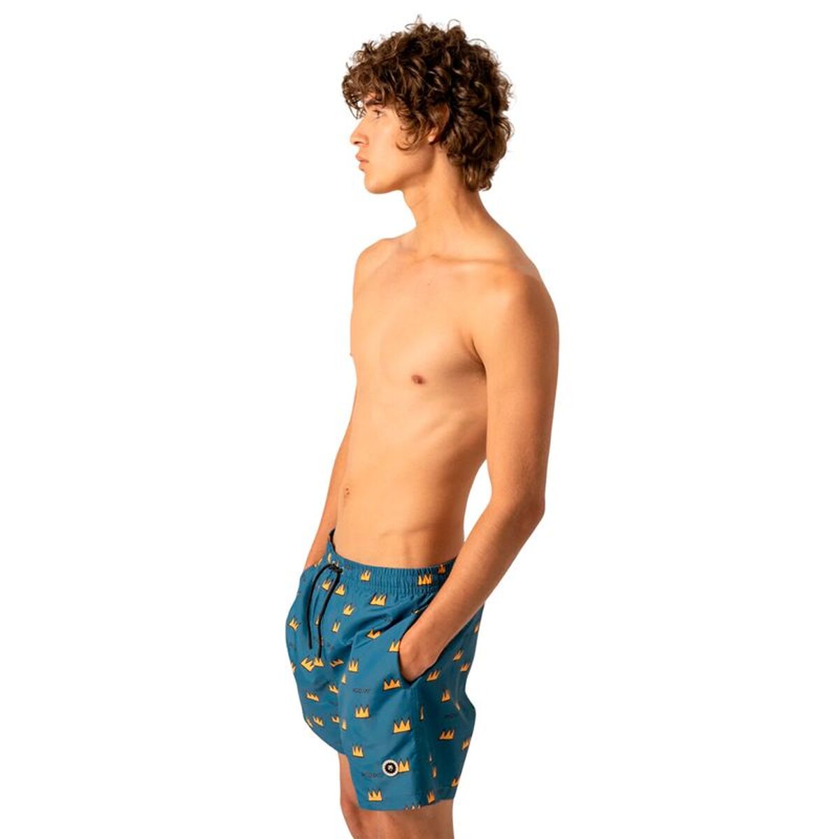 Herenzwembroek Jimmy Lion Basquiat Batman Blauw