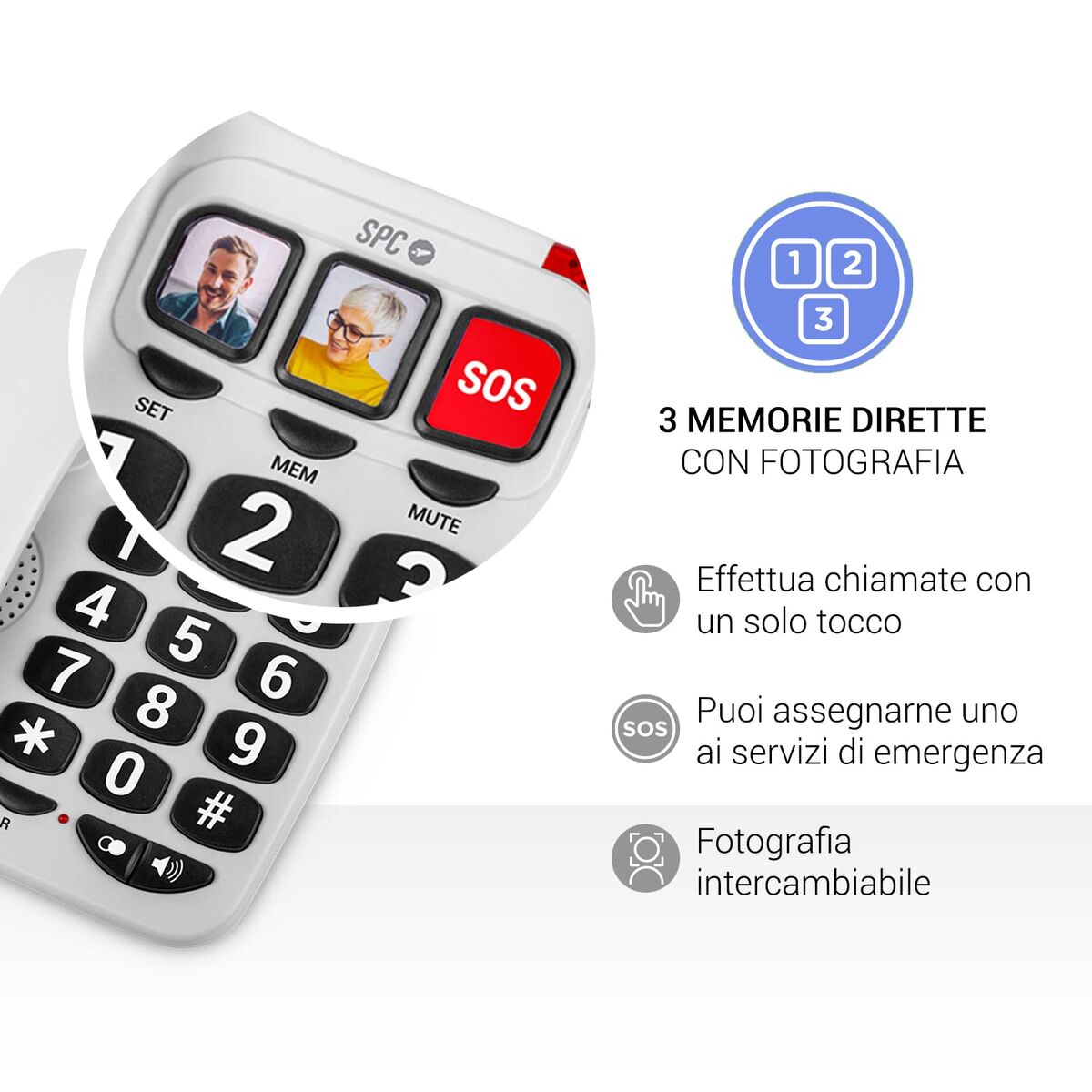 Bild von Landline for the Elderly SPC 3295B White