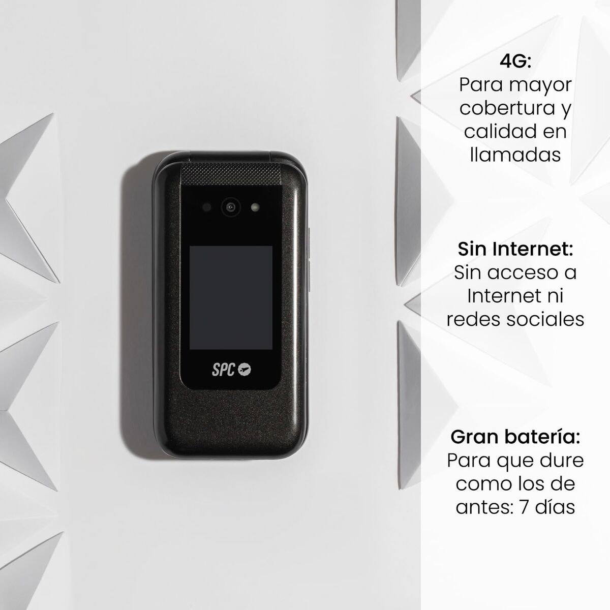Mobile telephone for older adults SPC 2336N Wild 4G 2,8" 128 GB RAM Black