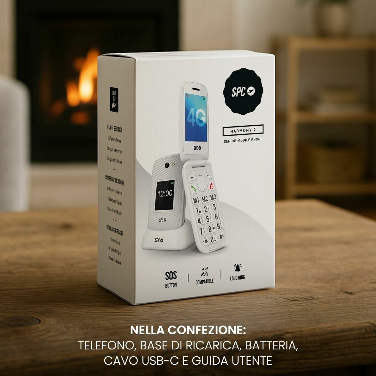 Mobile telephone for older adults SPC 2337B White 128 GB 128 MB 2,8"