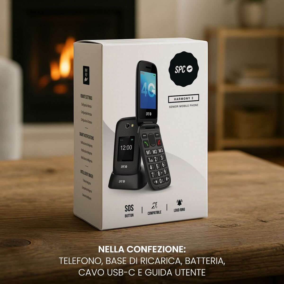 Afbeeldingen van Mobile telephone for older adults SPC 2337N Black 128 GB 2,8"