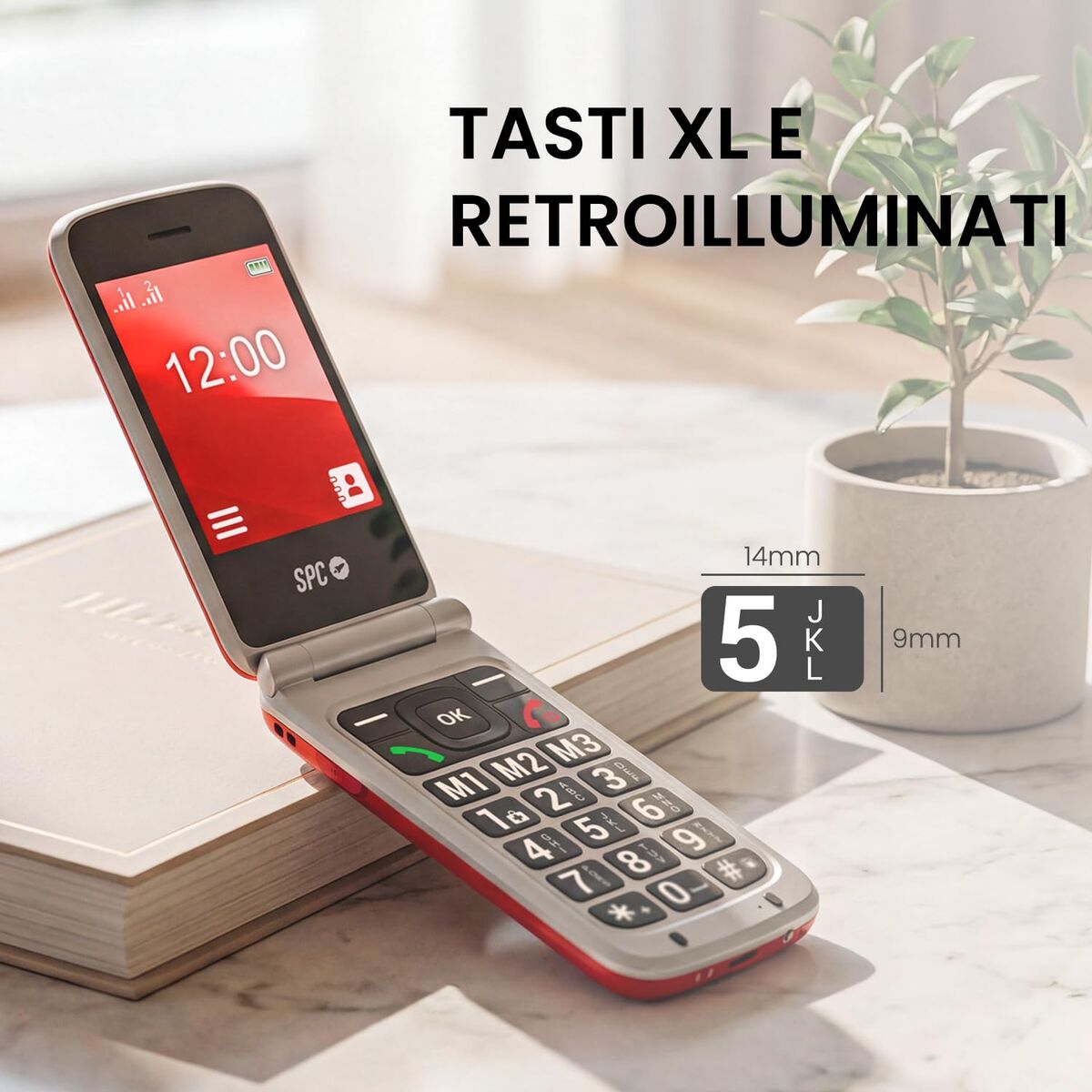 Bild von Mobile telephone for older adults SPC 2339R Red 128 GB