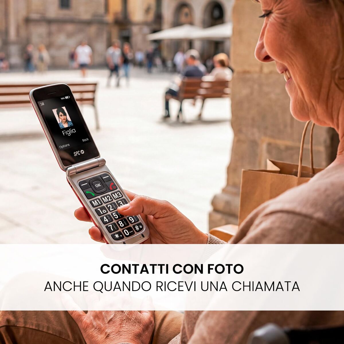 Bild von Mobile telephone for older adults SPC 2339R Red 128 GB