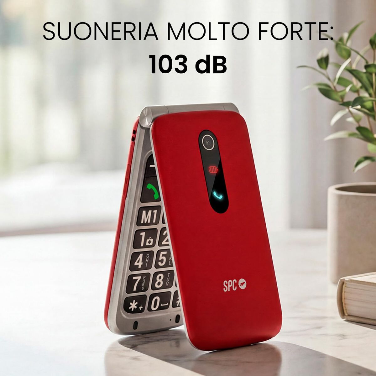 Bild von Mobile telephone for older adults SPC 2339R Red 128 GB