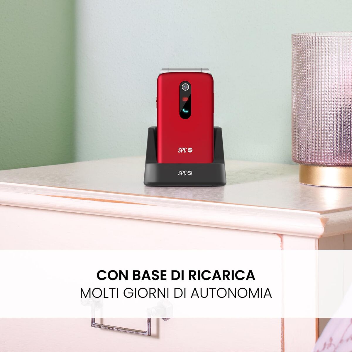 Bild von Mobile telephone for older adults SPC 2339R Red 128 GB