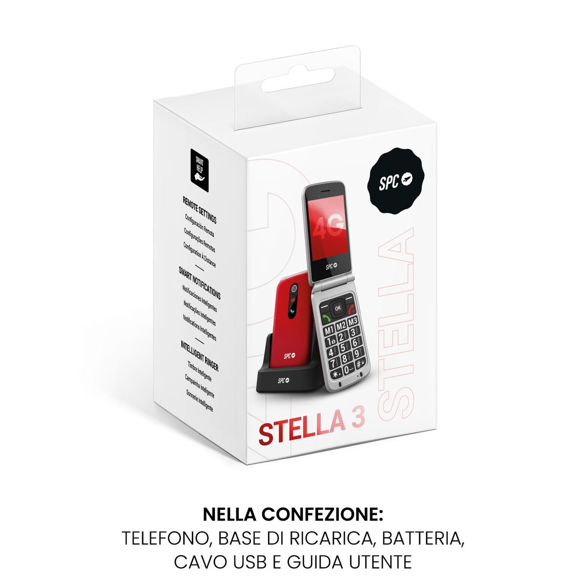 Bild von Mobile telephone for older adults SPC 2339R Red 128 GB