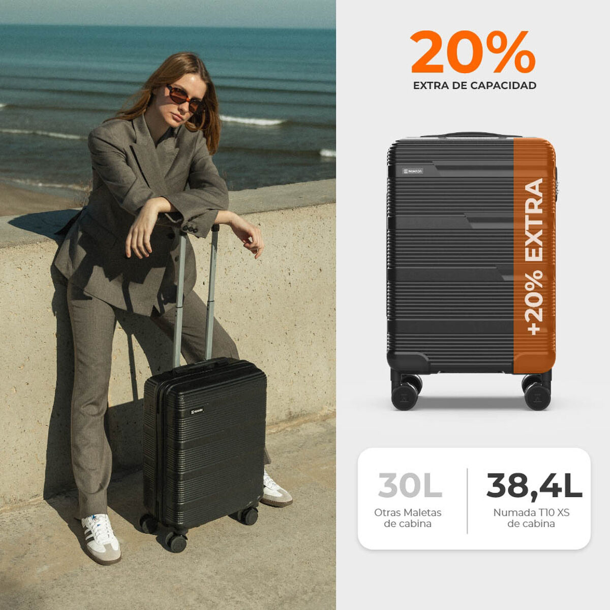 Komplet walizek Numada Czarny (3 Części)