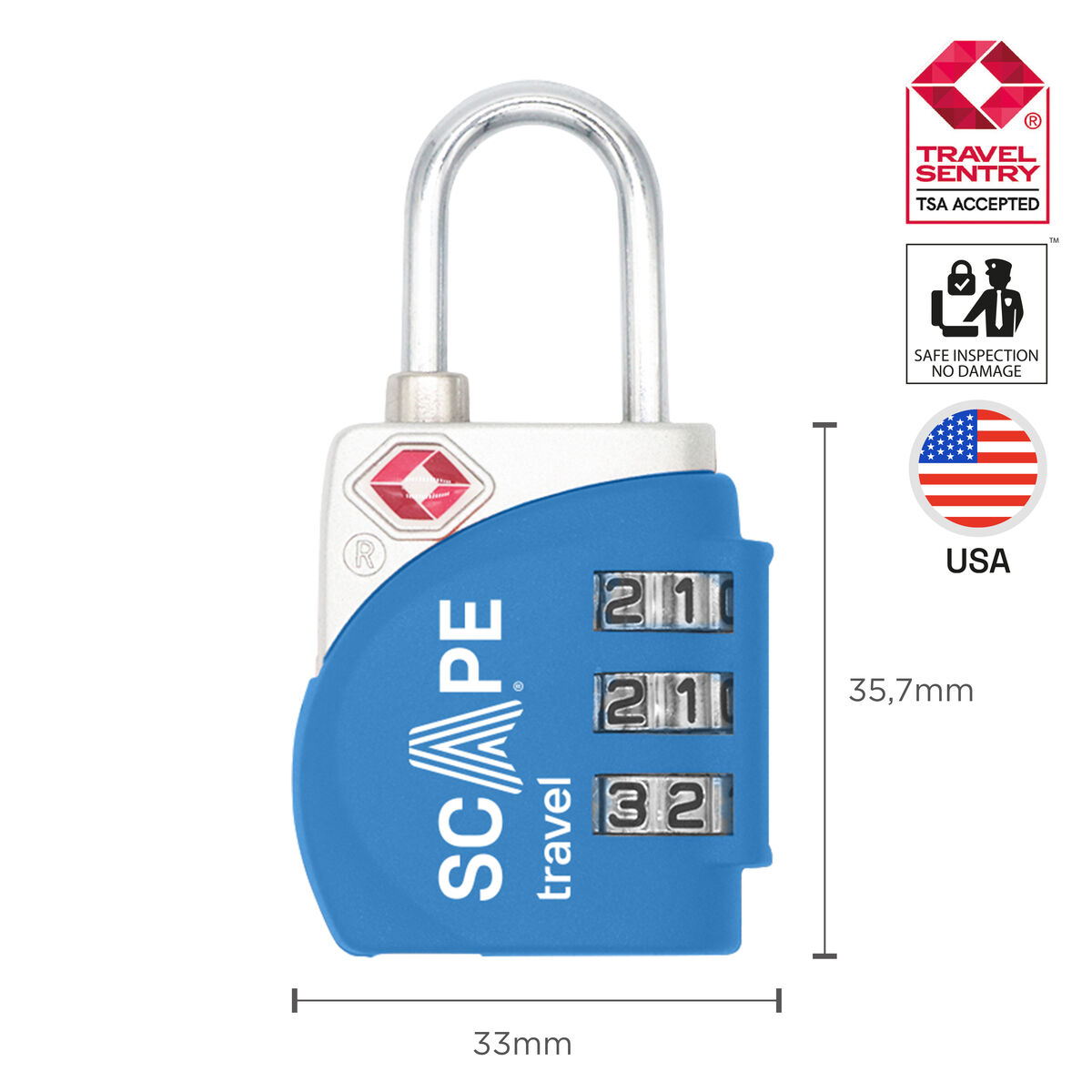 Combinatieslot Scape Travel TSA-009