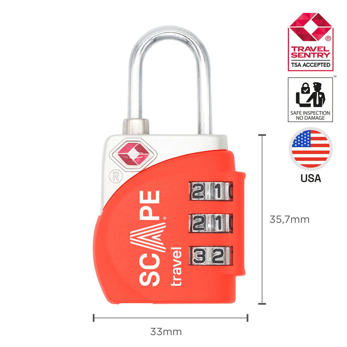 Combinatieslot Scape Travel TSA-009