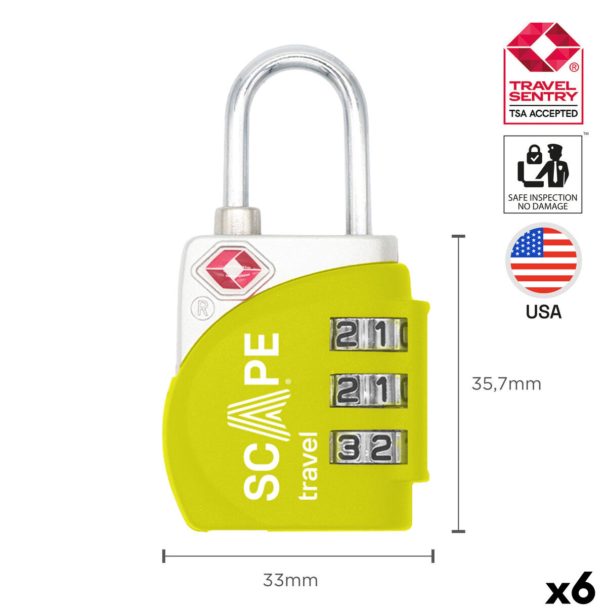 Combinatieslot Scape Travel TSA-009