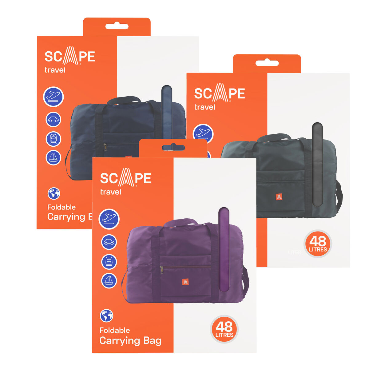 Alternativní obrázok produktu Casual Backpack Scape Travel Blue Black Lilac Casual