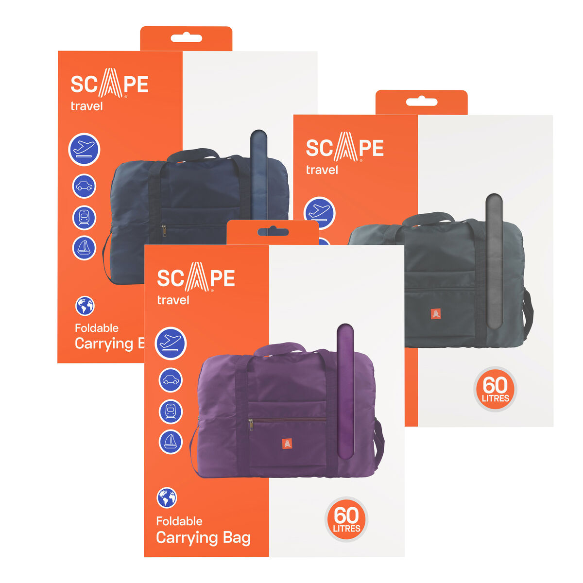 Alternativní obrázok produktu Casual Backpack Scape Travel Blue Black Lilac Casual