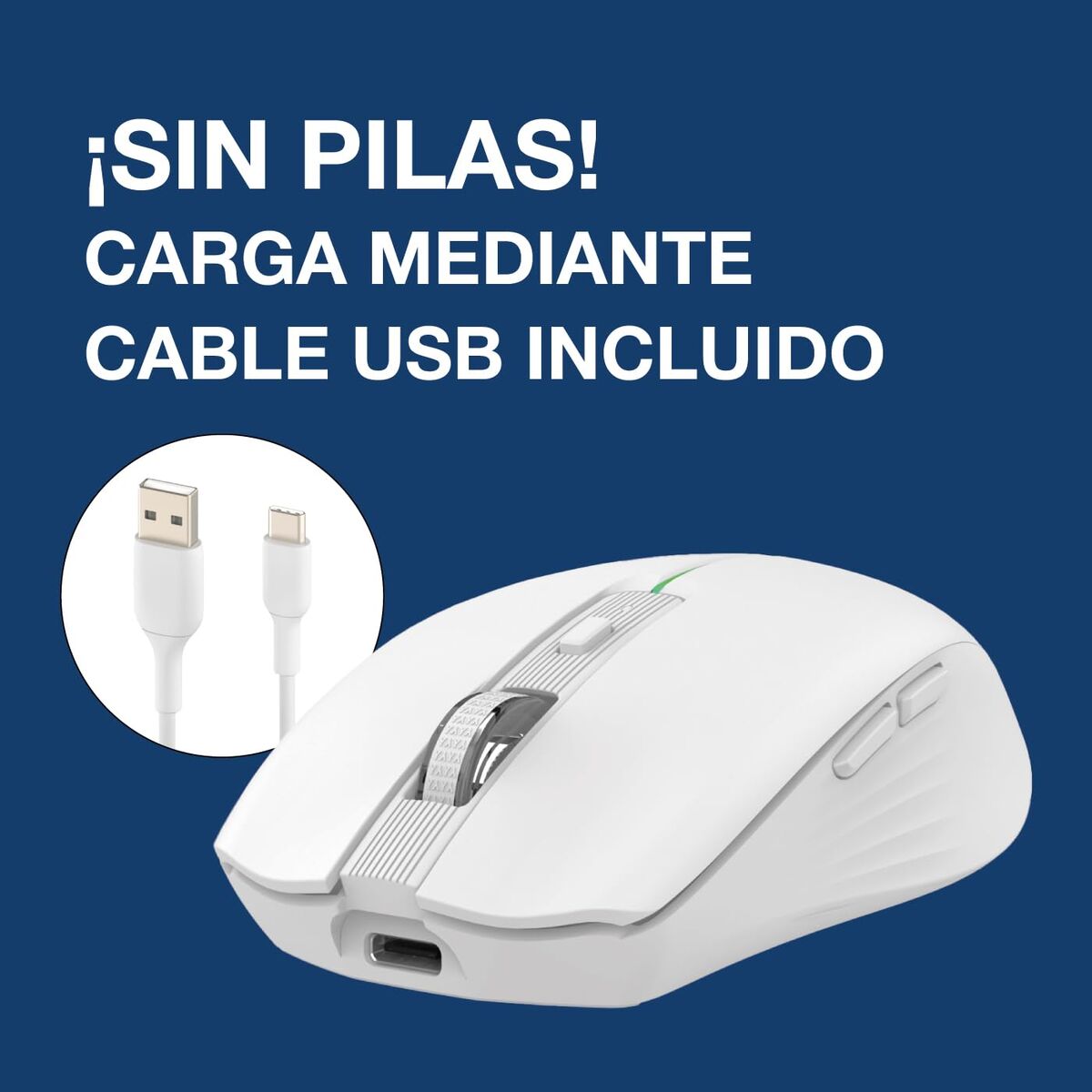 Picture of Wireless Mouse CoolBox COO-MOU-W01-W White 1600 dpi