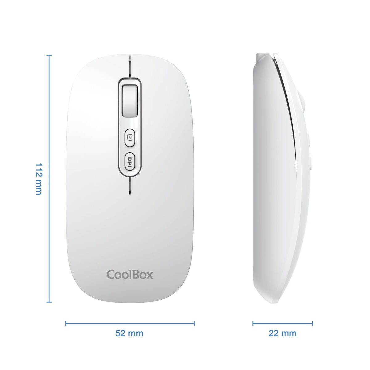 Bild von Wireless Mouse CoolBox COO-MOU-W02-W White 1600 dpi