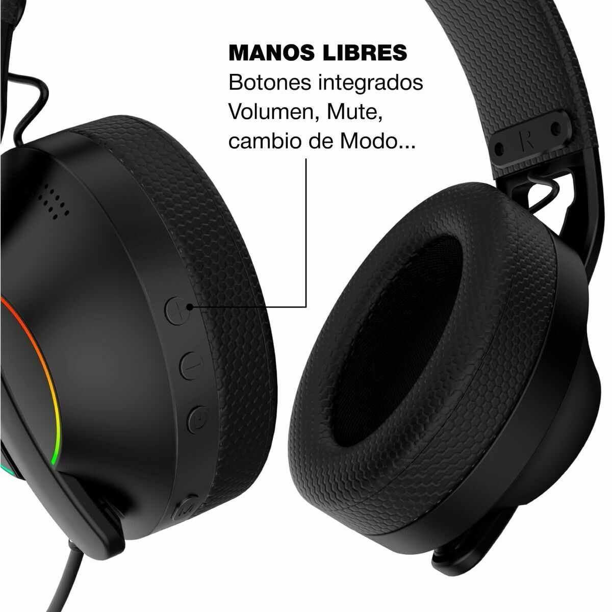 Gaming Headset with Microphone CoolBox COO-AUM-WB01-B Black