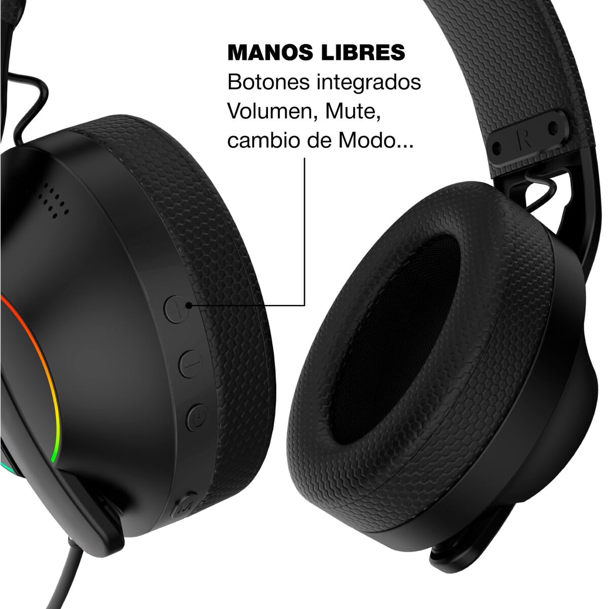 Gaming Headset with Microphone CoolBox COO-AUM-WB01-B Black