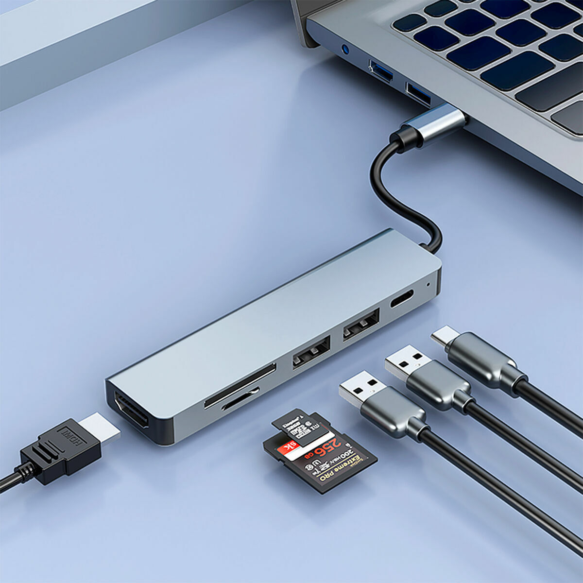 Afbeeldingen van USB Hub CoolBox COO-DOCK-C-61 100 W