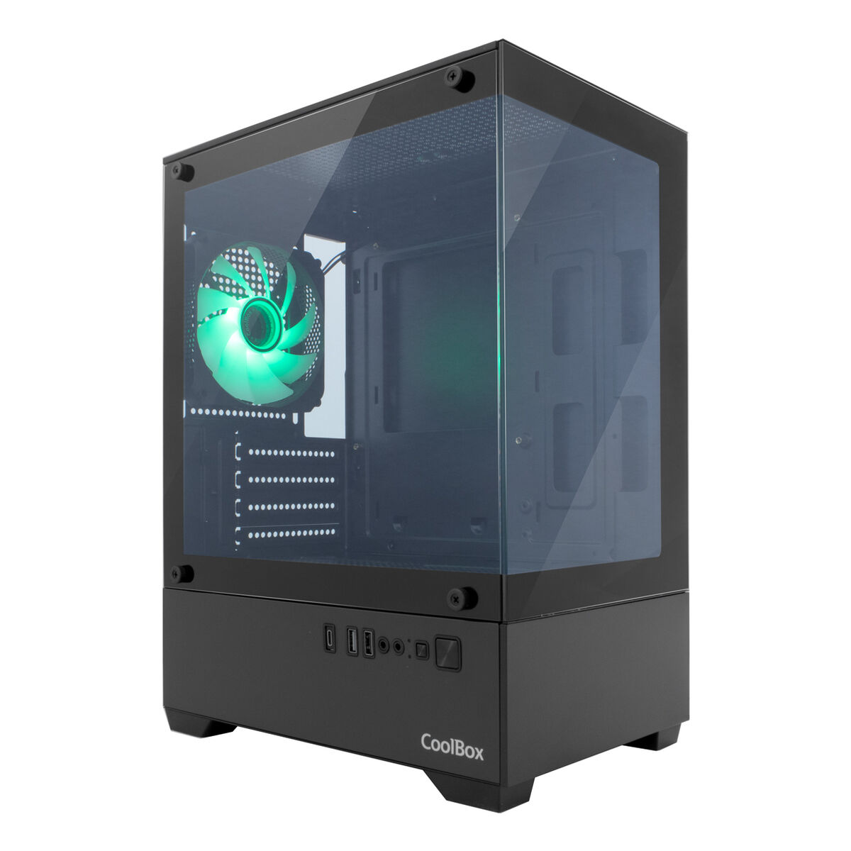 Afbeeldingen van ATX Semi-tower Box CoolBox COO-CHA-GM200B-0 Black Green