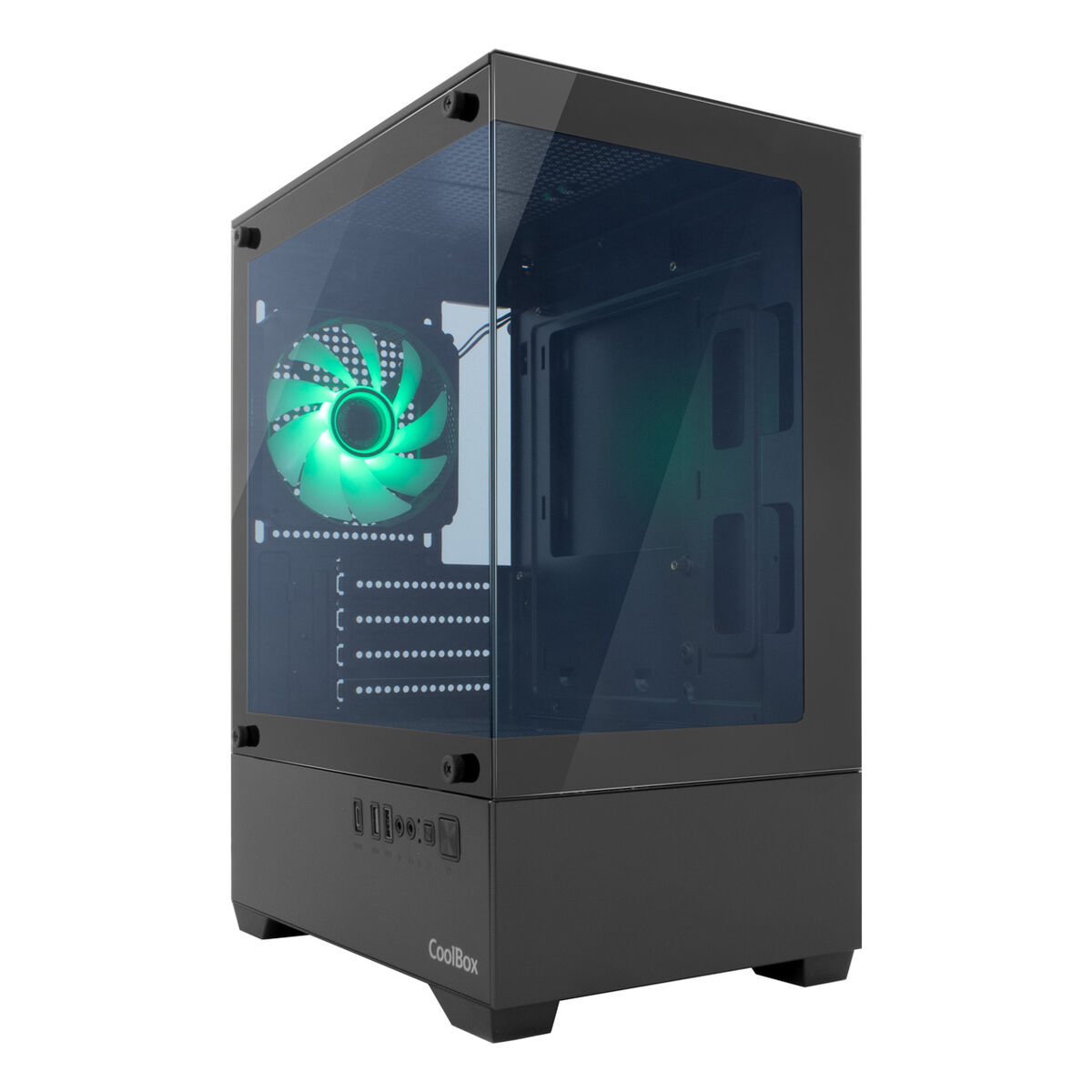 Afbeeldingen van ATX Semi-tower Box CoolBox COO-CHA-GM200B-0 Black Green